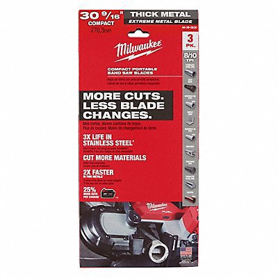 Portable Band Saw Blades; Blade Length (Feet): 2 ft 6-9/16 in ; Teeth Per Inch: 8 to 10 ; Blade Material: Bi-Metal ; Blade Width (Inch): 1/2 ; Blade Width (Decimal Inch): 0.5000 ; Blade Thickness (Decimal Inch): 0.0200